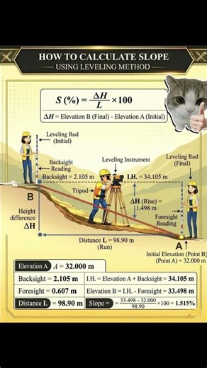 How to calculate Slope Useing LevelingC Method