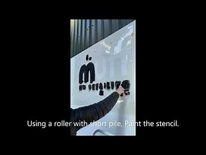 Step by step guide- Application of a large stencil.