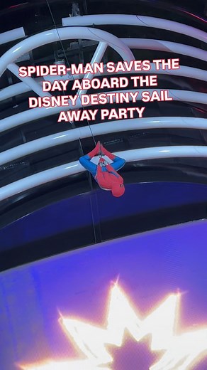 8.1K views · 310 reactions | ️⚡️SPIDER-MAN vs. ELECTRO at SEA! ⚡️️ During the Disney Destiny’s epic Sail Away Party, Spider-Man swung into action to take down Electro right on deck — turning sail away into a full-on MARVEL showdown!  This cruise is off to a superhero-sized start!  #DisneyDestiny #DisneyCruiseLine #SpiderMan #DisneyCruise | ThrillGeek | Facebook