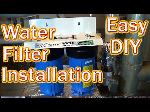DIY How to Install a Big Blue Whole House Water Fillter- Copper to PEX Water Purifier Installation