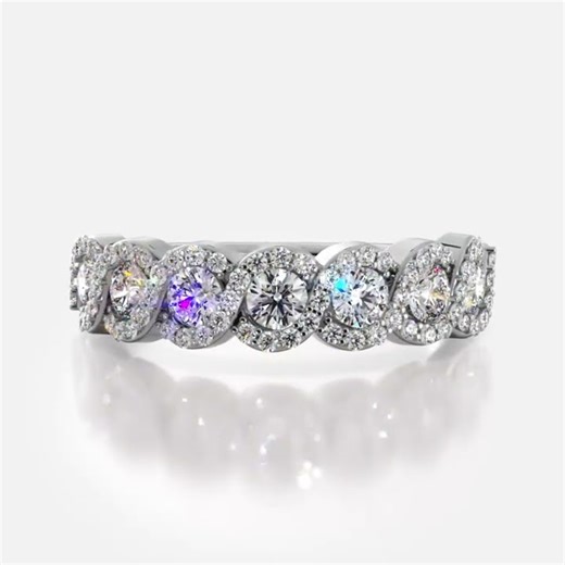 Diamond Wave Anniversary Ring