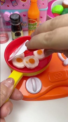 ASMR Satisfying Toy Frying Egg 🍳 | Sizzling Mini Kitchen Playtime CRUNCH