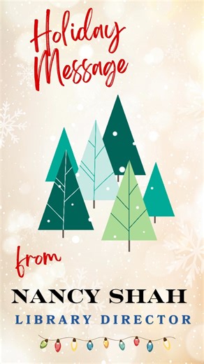 #PRPL Library Director Nancy Shah shares a warm holiday message with Pearl River residents and library patrons! 🎄✨ #happyholidays #ALookBack #alookback #seeyounextyear | Pearl River Public Library