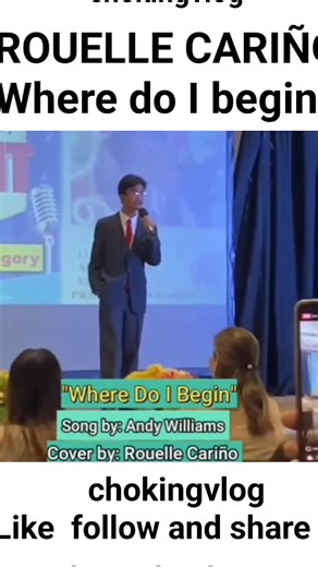 Where do I begin(Love story) song by Andy Williams performed by Rouelle Cariño,''' #chokingvlog #rouellecarino #thecloneseatbulaga #andywilliams #viralreelschallenge | KingLeonard Bolor