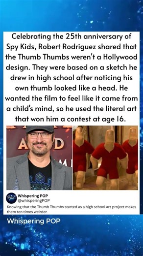 Celebrating the 25th anniversary of Spy Kids, Robert Rodriguez shared that the Thumb Thumbs weren't