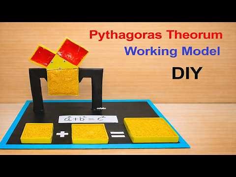 Pythagoras theorem working model (3D) math's project | DIY | craftpiller ‪@howtofunda‬
