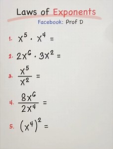 Basic Math Review: Laws of Exponents! ♥️💯 | Prof D