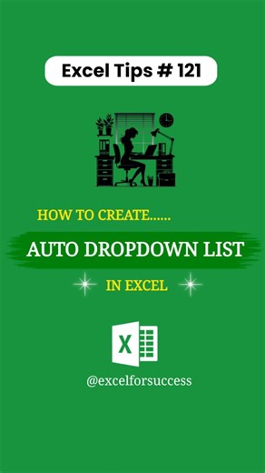 Komal Suryavanshi - Jadhav on Instagram: "How to create Auto data validation dropdown list in Excel....... 📌Save & Share with your Excel friends [Excel, Excel tips, Excel tricks, Excel hacks, Excel tutorials, ms excel, Spreadsheets, Ms excel tips, ms excel tricks, ms excel formula, Excel formula, Learn excel] . . . . . #exceltricks #exceltips #excelhacks #msexcel #excelforbeginners"