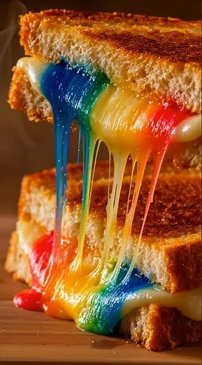 🌈 Rainbow Cheese Sandwich Recipe