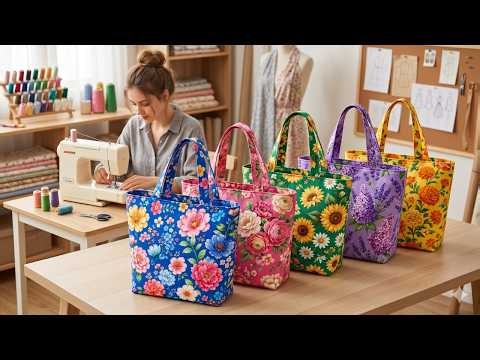 Sewing a zipper on a tote bag? This is the easiest way!