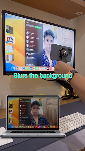 Best webcam for your mac mini #apple #ios #ios17 #iphone #iphonetricks #ios17features #techtok #iphone15 #continuitycamera