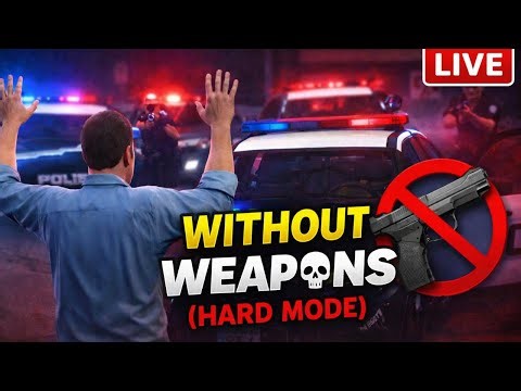 NO WEAPONS GTA V LIVE 😨 | Can I Survive Without Guns? 🔴