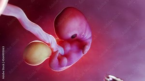 3D rendered medical animation of an abortion
