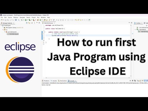 How to run first Java Program using Eclipse IDE