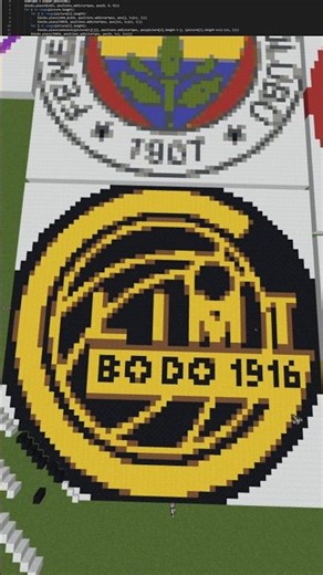 Bodo Glimt Crest Revealed in Minecraft Sand Art! 💛⚽ #Shorts