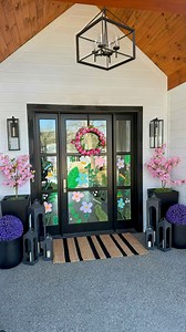 Black Planters, Faux Trees & CG Hunter Decor HOW TO SHOP 1. Comment “SHOP” and I will DM you links. 2. Head to the link in my BIO to SHOP: https://liketk.it/59NX8 Spring is the perfect time to refresh your front porch decor with a stunning, modern touch! I gave my entryway a makeover by adding sleek black planters filled with pink faux trees and lush purple sphere boxwood plants—a gorgeous pop of color that lasts all season. To complete the look, I styled with elegant CG Hunter lanterns and a be