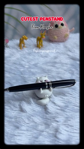 Cutest Kitty Pen Stand 🐱✨ | Meesho Desk Decor You NEED 😭💛#meeshofinds