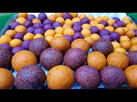 949 ขนมไข่ไดโนเสาร์ ขนมไข่นกกระทา ชีสยืด Deep Fried Sweet Potato Balls