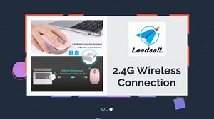 LeadsaiL Wireless Mouse for Laptop, 2.4GHz Silent USB Mouse, Slim Optical Mouse with 3 Buttons, 1600 DPI, Works with Windows, Mac, Chrome OS, Linux