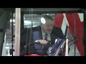Watch Boris Johnson Drive Digger Through a Wall