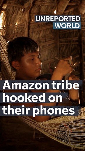 Deep in the Amazon rainforest, Guillermo Galdos meets 13-year-old Wany, who has become attached to his phone ever since Starlink provided internet access for the remote Marubo tribe. Watch Elon Musk's Rainforest Revolution Friday 4th April at 7:30pm. | Unreported World