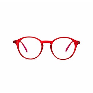 Ochelari protectie calculator cu dioptrii, Essilor® cu strat anti-orbire, Luca UVAllBlue™, Viziune premium UV, rama rotund rosu Munnel® (barbati), Dioptrie  3.00 Hipermetropie - eMAG.ro