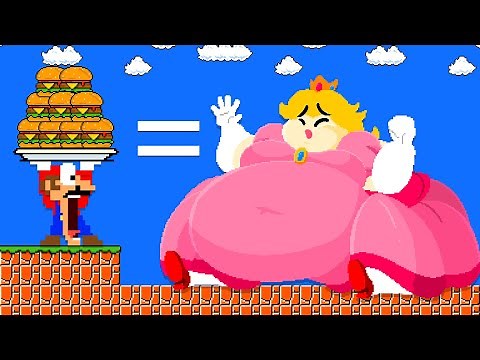 Super Mario Bros: Mario vs Fat Peach Super Sized Maze Escape | Game Animation