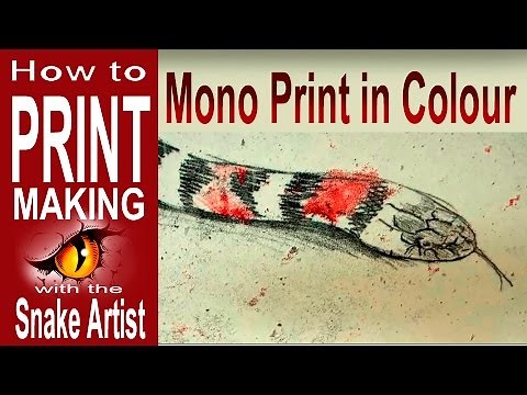 How to Monoprint in 2 colours (printmaking)