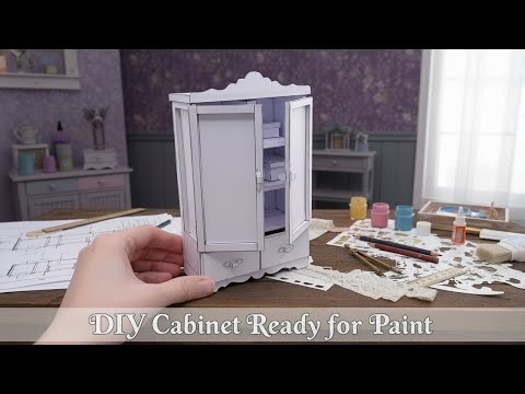 DIY Miniature Wardrobe for Painting | White Paper Furniture Tutorial