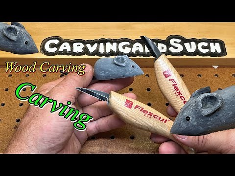 How to Wood carving a Mouse with Flex cut knifes out of basswood