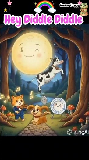 Sing, Learn & Laugh with “Hey Diddle Diddle” A Fun English Nursery Rhyme with AI Animation for Kids!