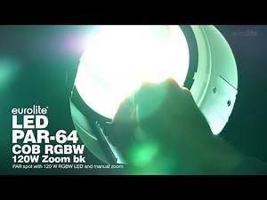 Eurolite LED PAR-64 COB RGBW 120W Zoom bk