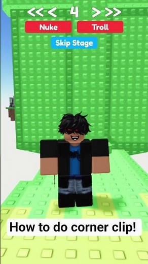 this is how to do corner clip! #roblox #glitch