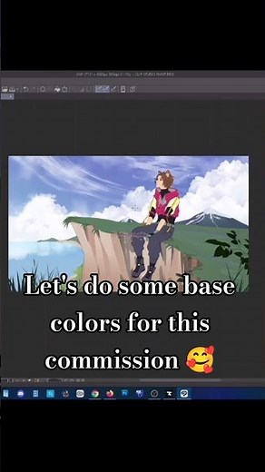 Working on some base colors for character and background today 🥰 #drawingtutorial #coloringtutorial