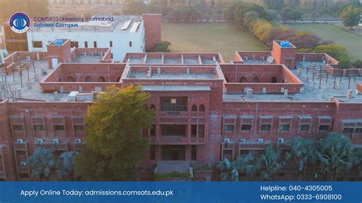 🎓 Admissions Open – Spring 2026 Department of Civil Engineering COMSATS University Islamabad, Sahiwal Campus The Department of Civil Engineering at COMSATS Sahiwal Campus offers programs focused on structural engineering, construction management, transportation, environmental engineering, and sustainable infrastructure. The curriculum combines theoretical knowledge with practical applications and research, preparing graduates for professional practice and advanced studies. Last Date to Apply: J