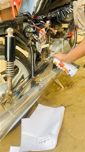 Old Splendor 😱 full black #bike #modification 🔥