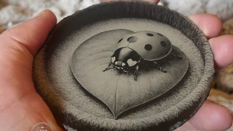 3D Ladybug Garden Illusion Engraving PNG | Laser Ready Slate Engraving Design | Real Engraving Tested | High Resolution Digital Download - Etsy