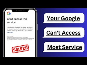 Your Account Can't Access Most Google Services Problem / Fixed