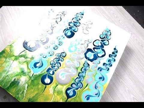 My Biggest Abstract Flower Paisley Pipette Pour