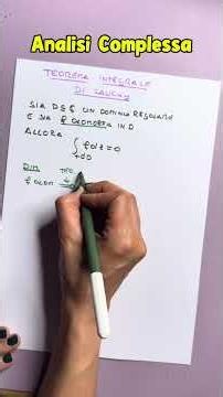 Teorema integrale di Cauchy #matematicaconlidia #matematica #analisicomplessa