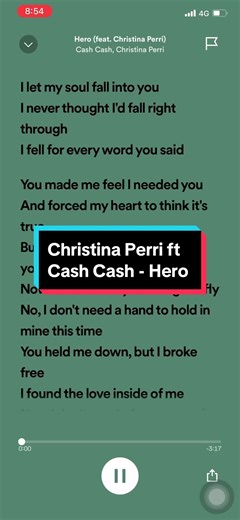 Christina Perri ft Cash Cash - Hero Song Lyrics