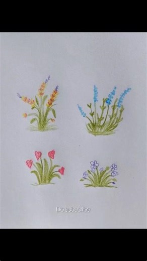 differen types of flowers🪻🌷🌼🌸💐#shortsfeed #flowres #drawing#art #drawingideas #asthetic