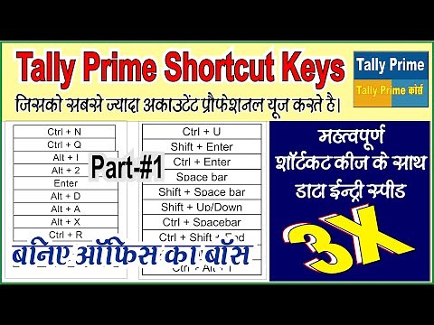 Top Shortcut key use in Tally Prime | All Shortcut Key for Tally Prime| Tally Prime Practical Course