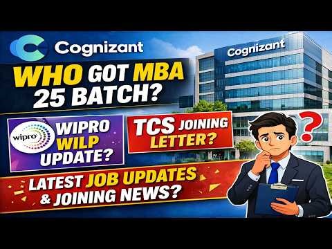 Cognizant 2025-26 OL Update | Wipro WILP News | TCS MBA Hiring & Joining News| GenC Interview Result