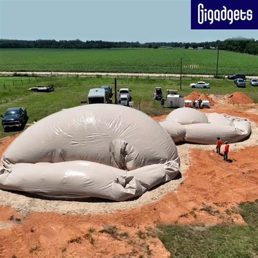 These inflatable domes can quickly become emergency shelters. Airform is a unique building technique for creating durable and energy-efficient dome structures. This inflatable membrane shapes the final structure, allowing builders to achieve dome designs with ease and precision. The domes can be adapted for various building purposes, including residential homes, commercial buildings, agricultural structures, and even emergency shelters. | GIGadgets