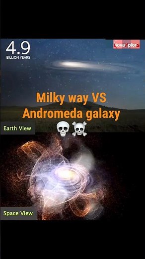 ☠️milky way VS Andromeda galaxy #milkyway #andromeda
