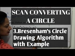 22. Bresenham's circle drawing algorithm with example