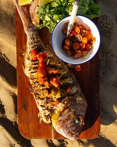 My HOW TO guide to grilling fish on the barbecue perfectly every time... unless you have an ocean tide that threatens to sink your bbq! LOL😅😂😅 | Marion Cooks Asian Food Classics