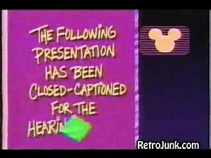 Disney Channel Closed Captioned Bumper 1994 | Commercial | Retro Junk