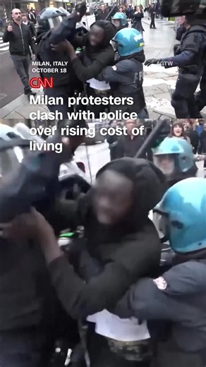 Youth activists held cost-of-living protests in Italy, where police arrested more than 70 people for identification in the city of Milan, according to CNN affiliate SkyTG24. Italian Prime Minister Giorgia Meloni condemned the looting in a statement posted on social media, and said that she will convene a meeting in Rome on Monday to